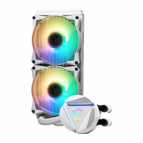 MSI MAG Coreliquid 240R V2 ARGB CPU Liquid Cooler (White)